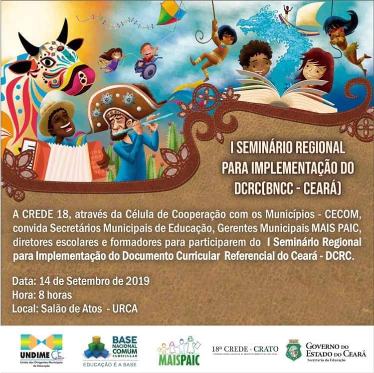 I SEMINÁRIO REGIONAL PARA IMPLEMENTAÇÃO DO DCRC (BNCCCEARÁ